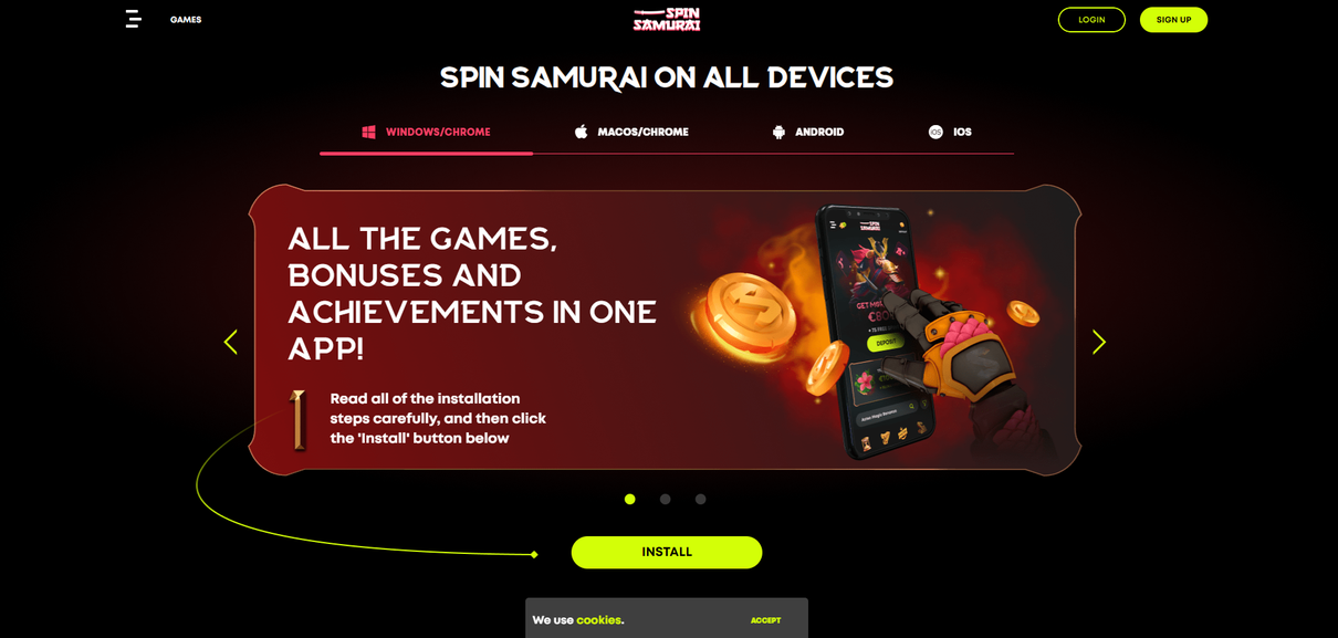 spin samurai Gameplay